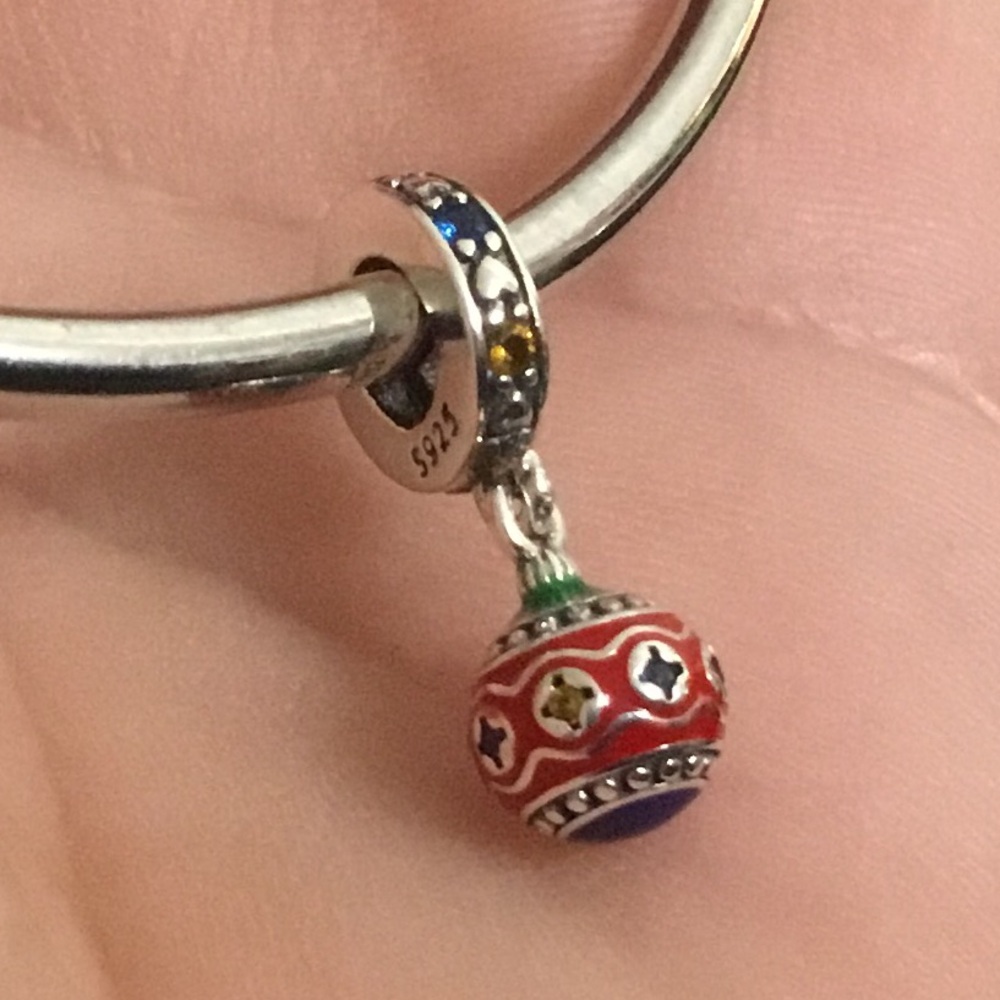 S925 Vintage Christmas Ornament Charm Pandora Style